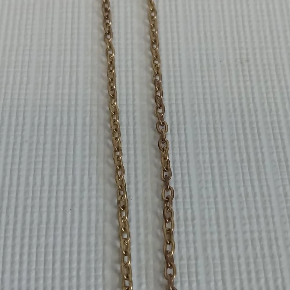 Gold Toned Open Heart Shaped Pendant Lightweight Dainty Single Strand Necklace